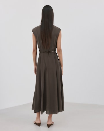 Mango Double-Belt A-Line Dress