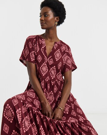 Jersey Notch Neck Maxi Dress