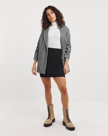 Black Jersey Mini Skirt