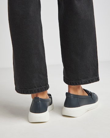 Heavenly Soles Lynn Sporty Loafers With Trim - Extra Wide Fit (EEE)