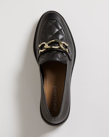 Marie Classic Quilted Trim Loafer - Wide Fit (E)