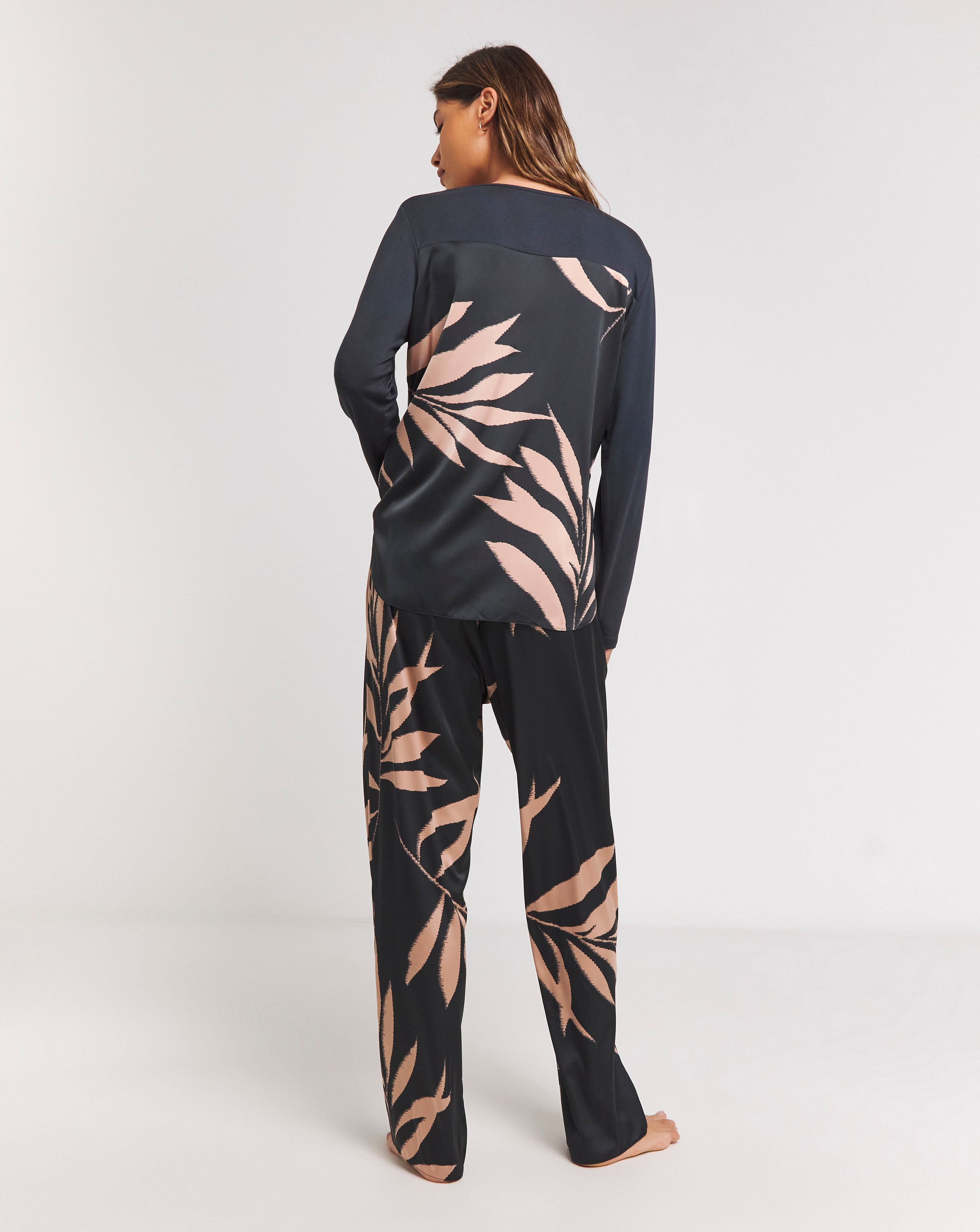 Figleaves Stretch Satin And Jersey Pyjama Set | JD Williams