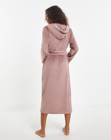 Pretty Secrets Velour Ribbed Maxi Dressing Gown