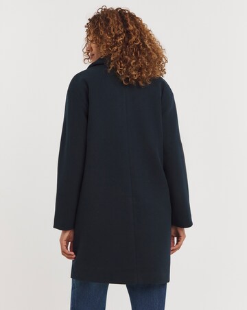 Navy Button Front Lined Value Coat