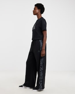 adidas Wide Leg Leopard Print 3 Stripe Jogger