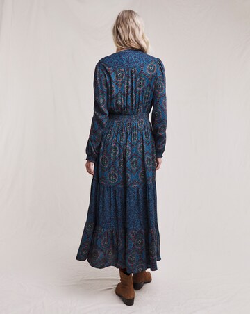 Julipa Mix Print Viscose Crepe Dress