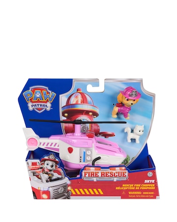 Paw Patrol Fire Rescue Vehicle Skye with Rescue Fire Chopper