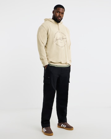 Jack & Jones Grayson Logo Hoodie - Cream