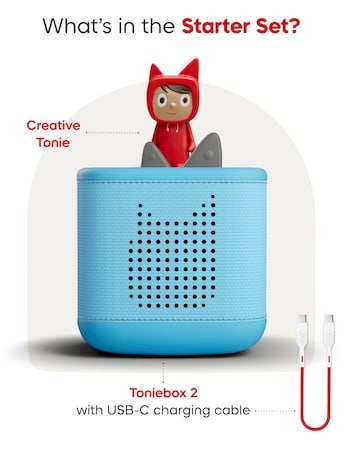 Tonies Toniebox 2 Starter Set with Creative Tonie Rubie - Sky Blue
