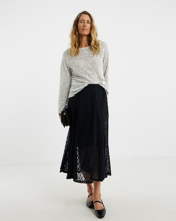 Mono Sequin Popcorn Slouch Top