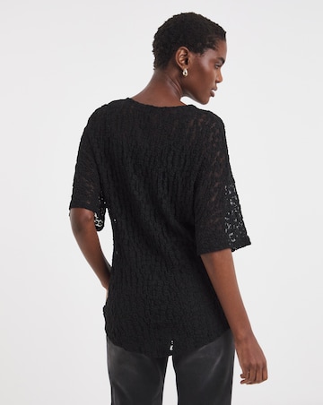 Bubble Lace V-Neck Top