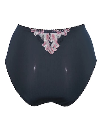 Pour Moi Sofia High Waist Deep Knicker Midnight/Rose