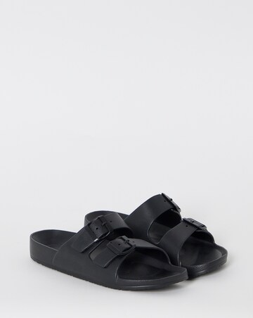 Mens Adjustable Buckle Slider-Black