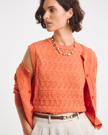 Coral Pointelle Vest