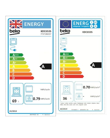 Beko KDC653S Double Oven Electric Cooker - Silver