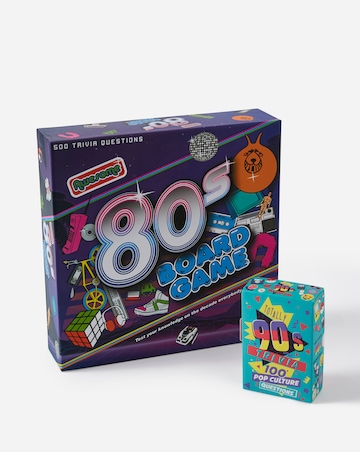 80s Board Game and 90s Trivia Cards - 2 pack set