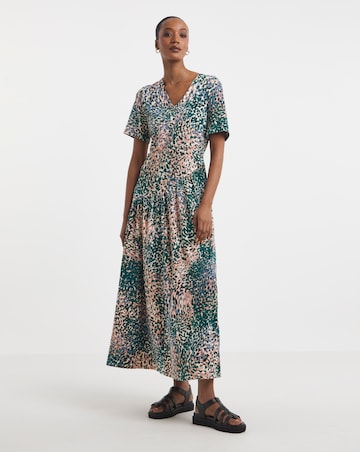 Asymmetric Seam Maxi Dress
