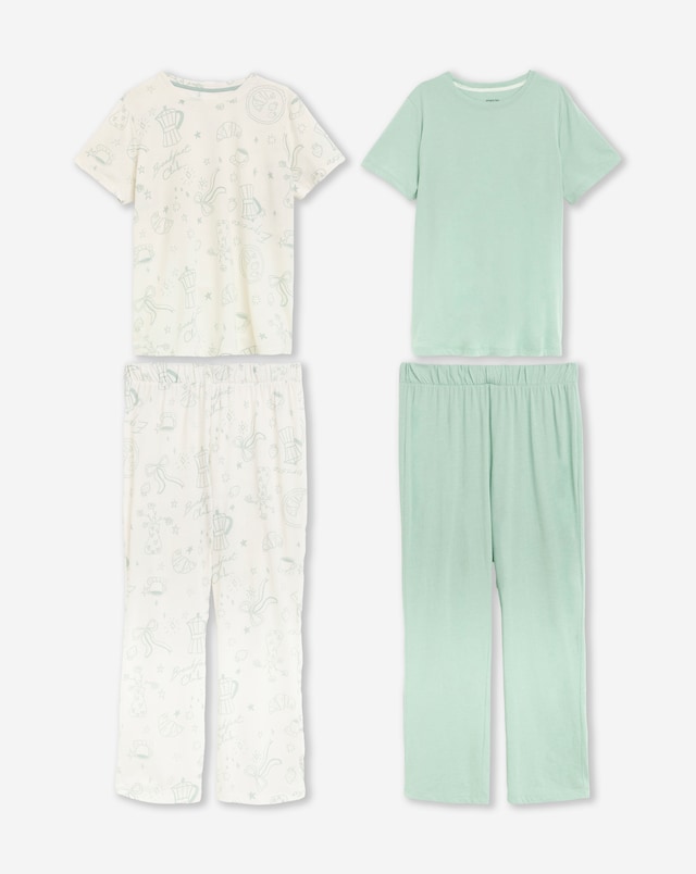 Simply Be (2 Pack) Breakfast Print Value Pyjama Sets