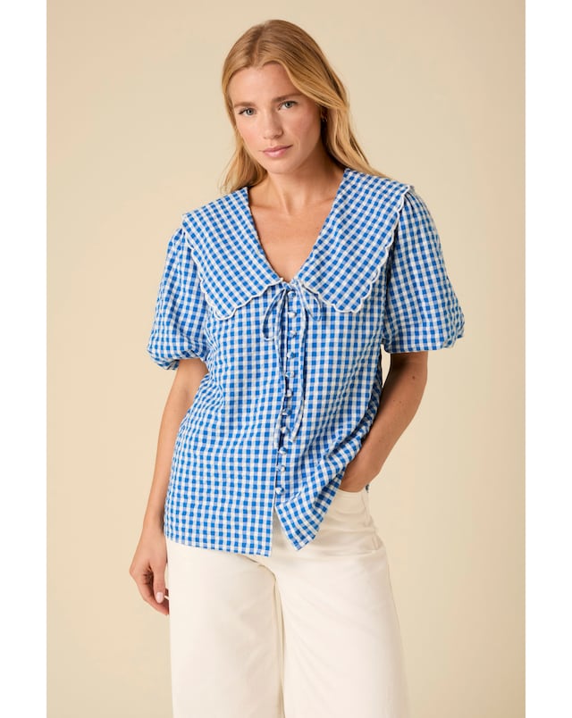 Nobody's Child Birdie Gingham Blouse