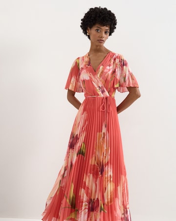 Phase Eight Abigail Print Pleated Maxi Dress