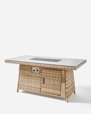 Valencia Corner Dining Set With Firepit Table