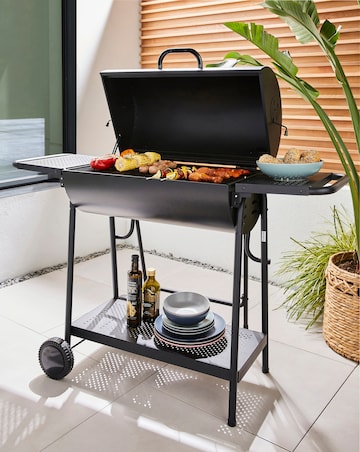 Double Oil Drum Charcoal BBQ