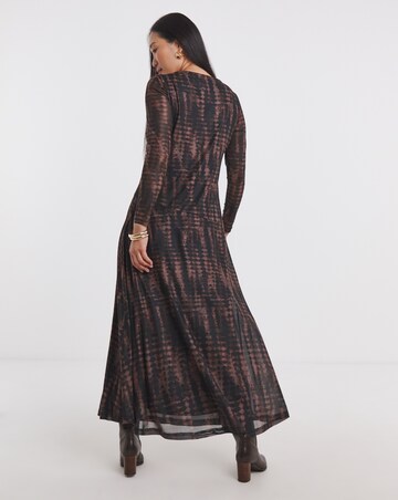 Mesh Seam Detail Care Free Dress