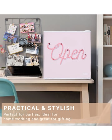 Kuhla KTTF0E6W-1025 Pink Design Table Top Mini Fridge