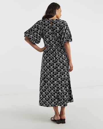 Sequin Bow Velvet Dress