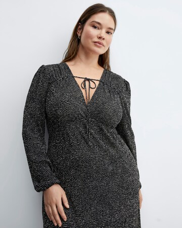 Mango Printed Bow Tie Dress