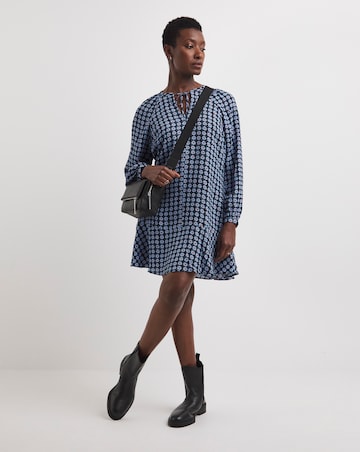 Whistles Floral Dot Tiered Trapeze Dress