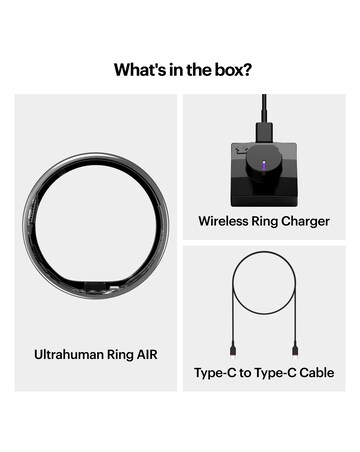Ultrahuman Ring AIR Bluetooth Smart Ring - Air Silver - Size 10