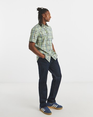 Short Sleeve Check Oxford Shirt Long