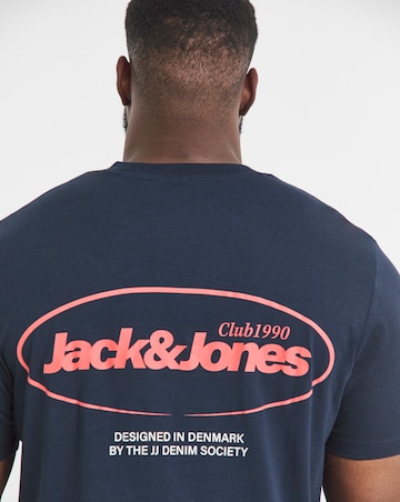 Jack & Jones Bradley Back Graphic T-Shirt - Navy