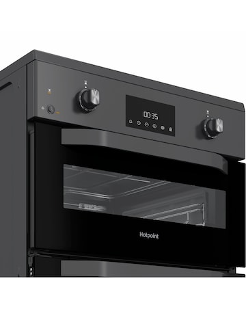 Hotpoint HDE6IDC2SA 60cm Electric Double Cooker with Induction Hob - Anthracite