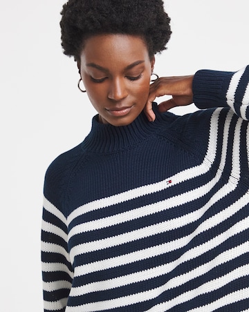 Tommy Hilfiger Coton Blend Mock Neck Long Sleeve Sweater