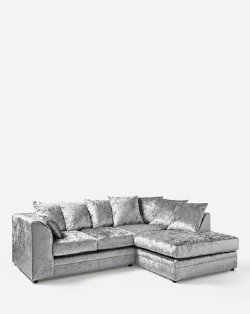 Chicago Crushed Velvet Right Hand Corner Chaise Sofa