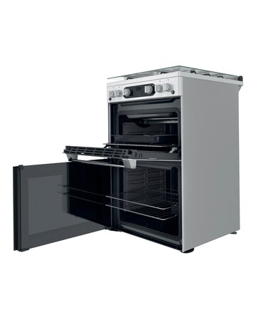 Hotpoint HDM67G0C2CX/UK Gas Double Cooker - Stainless Steel