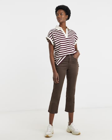 24/7 Chocolate Slim Crop Jeans