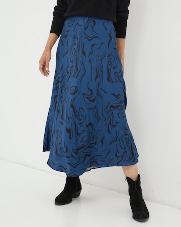 FatFace Pat Marble Midi Skirt
