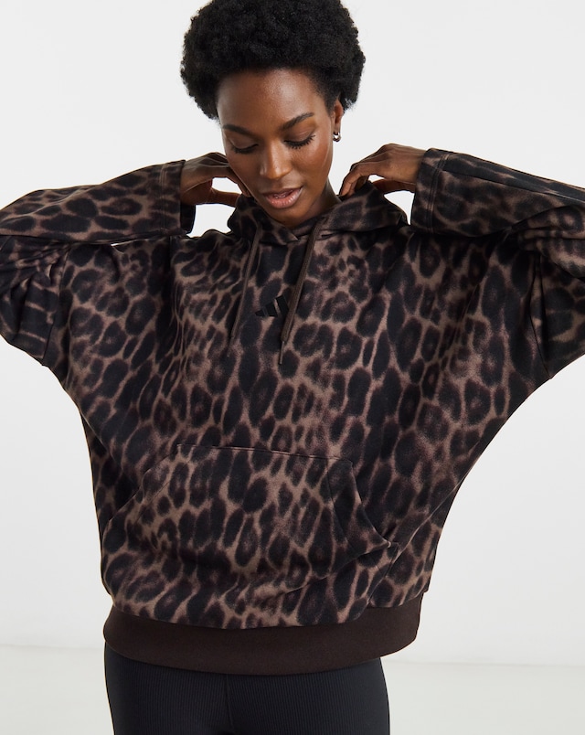 adidas Leopard Print 3 Stripes Hoodie