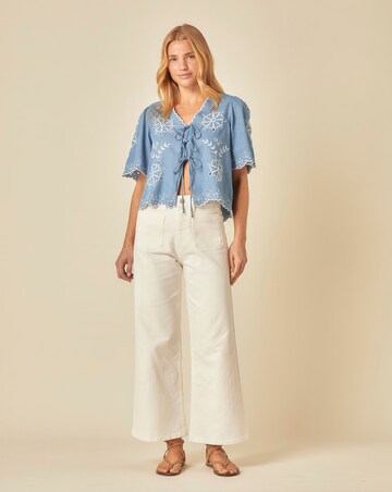 Nobodys Child Embroidered Tie Top