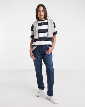 Pure Cotton Short Sleeve Wide Stripe T-Shirt