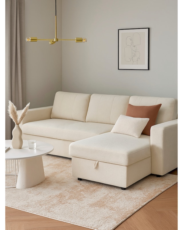 Aspire Nexis Right Corner Chaise Storage Sofa Bed