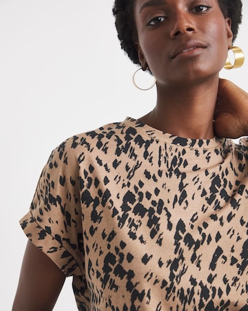 Longline Curved Hem Short Sleeve