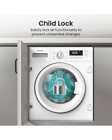 Hisense 3 Series WF3M741BWI Integrated 7kg Washing Machine 1400rpm White