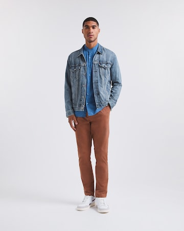 Cobalt Grandad Collar Linen Shirt