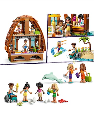 LEGO Friends Family Holiday Beach Resort Toy Building Set, Travel Playset 42673