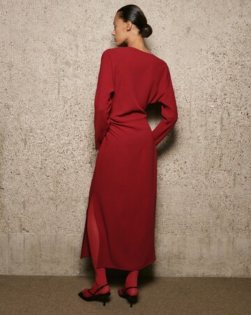 Mango Long Sleeve Boat Neck Dress