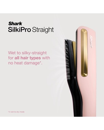 Shark SilkiPro Straight Hair Straightener + Dryer in One Tool HT401UKPK Pink